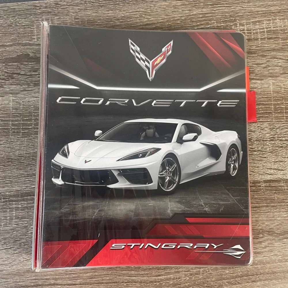 Corvette Stingray Binder 3 Ring Chevrolet Chevy C7 School Notebook Folder